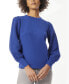 Фото #1 товара Women's Stitch-Sleeve Crewneck Sweater