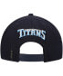 Men's Navy Tennessee Titans Script Wordmark Snapback Hat - фото #5