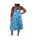 Фото #2 товара Plus Size Jayda Pleat Print Midi Dress