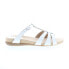 Фото #1 товара David Tate Squeeze Womens White Wide Leather Hook & Loop Strap Sandals Shoes 8.5