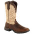 Фото #2 товара Durango Lady Rebel Embroidered Square Toe Cowboy Womens Brown Casual Boots DRD0