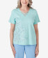 Фото #1 товара Women's Hyannisport Short Sleeve Embroidered Flower T-shirt