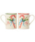 Фото #1 товара Mr & Mrs 2-Piece Porcelain Candy Cane Mug Set