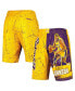 ფოტო #1 პროდუქტის Men's Magic Johnson Gold Los Angeles Lakers Hardwood Classics Player Burst Shorts
