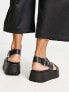 schuh Tanya two part sandals in black