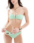 & Other Stories gingham bikini bottom in green