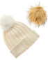 Фото #1 товара Hannah Rose Snap-Top Pom Pom Cashmere Hat Women's White