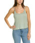 Donni. Rib Spaghetti Tank Women's Green M