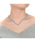 ფოტო #2 პროდუქტის Classy White Gold Plated Tennis Necklace