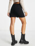 ASOS DESIGN bengaline micro mini skirt with split detail in black