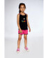 Girl Organic Cotton Tank Top With Mesh Back Black - Child