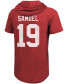 Фото #2 товара Men's Deebo Samuel Scarlet San Francisco 49Ers Player Name Number Tri-Blend Hoodie T-shirt