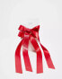 Sister Jane ribbon bow hairclips 2-pack in red