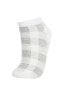 Kadın 5'li Pamuklu Patik Çorap W8971azns