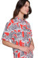 ფოტო #4 პროდუქტის Women's Printed Bungee-Sleeve Top