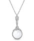 ფოტო #1 პროდუქტის Silver-tone Magnifying Glass Pendant 30” Necklace
