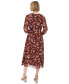 ფოტო #2 პროდუქტის Women's Printed Round-Neck Midi Dress