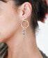 ფოტო #2 პროდუქტის Ruchi Moon Charm Gold Hoop Earrings