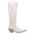 Фото #1 товара Dingo Raisin Kane Embroidered Snip Toe Cowboy Womens White Casual Boots DI167-1