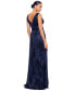 ფოტო #2 პროდუქტის Women's Metallic Crinkled Gown