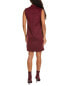 Фото #2 товара Michael Kors Collection Mock Neck Wool, Angora, & Cashmere-Blend Shift Dress