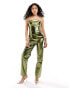 Фото #2 товара Amy Lynn Lupe bardot top in khaki chrome co-ord