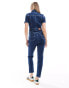 Tommy Jeans skinny denim jumpsuit in mid wash