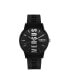 Mens Barbes Silicone Quartz Black Silicone Strap 40mm