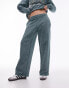 Фото #4 товара Topshop co-ord plain straight leg jogger in dark green