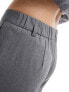 Фото #3 товара Stradivarius tailored wide leg dad trouser in grey