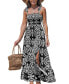 Women's Ornate Print Slit Maxi Beach Dress