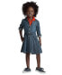 Фото #1 товара Платье для малышей Polo Ralph Lauren с поясом из хлопкового шифона