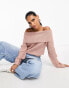 Фото #8 товара JDY bardot jumper in dusty pink