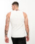 ASOS DESIGN muscle fit rib vest in white