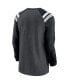 ფოტო #2 პროდუქტის Men's Heathered Charcoal, Black Las Vegas Raiders Tri-Blend Raglan Athletic Long Sleeve Fashion T-shirt