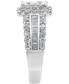 Фото #3 товара Diamond Princess Quad Cluster Halo Engagement Ring (3 ct. t.w.) in 14k White Gold