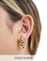 Фото #1 товара ASOS DESIGN 14k gold plated stud earrings with molten texture detail