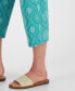 Фото #6 товара Petite Printed Pull-On Capri Pants, Created for Macy's