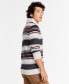 Фото #5 товара Men's Blanket Stripe Shawl Sweater, Created for Macy's