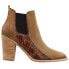 Фото #1 товара Lucchese Beth Crocodile Pointed Toe Chelsea Booties Womens Size 6 B Casual Boots