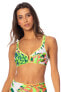 Фото #3 товара Maaji Women's Standard Bralette Green Bikini Top Swimwear Size Medium 307035