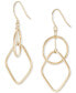 ფოტო #1 პროდუქტის Polished Interlocking Geometric Drop Earrings in 14k Gold