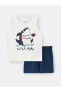 Фото #1 товара Костюм LC WAIKIKI Eco Bike Neck Print Baby Boy Tank Top & Shorts Set