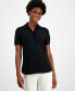 ფოტო #1 პროდუქტის Women's Collared Short-Sleeve Top