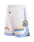 Фото #4 товара Men's White Los Angeles Chargers Classic Chenille Shorts