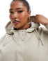 Фото #4 товара Vero Moda Curve coated rain jacket with hood in stone