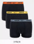 Фото #1 товара Nike Everyday Cotton Stretch trunks 3 pack in black contrast waistband