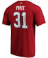 Men's Carey Price Red Montreal Canadiens Team Authentic Stack Name and Number T-shirt