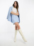 Фото #4 товара & Other Stories co-ord tweed mini skirt in light blue