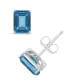 ფოტო #1 პროდუქტის Blue Topaz (3-3/4 ct. t.w.) Stud Earrings in Sterling Silver